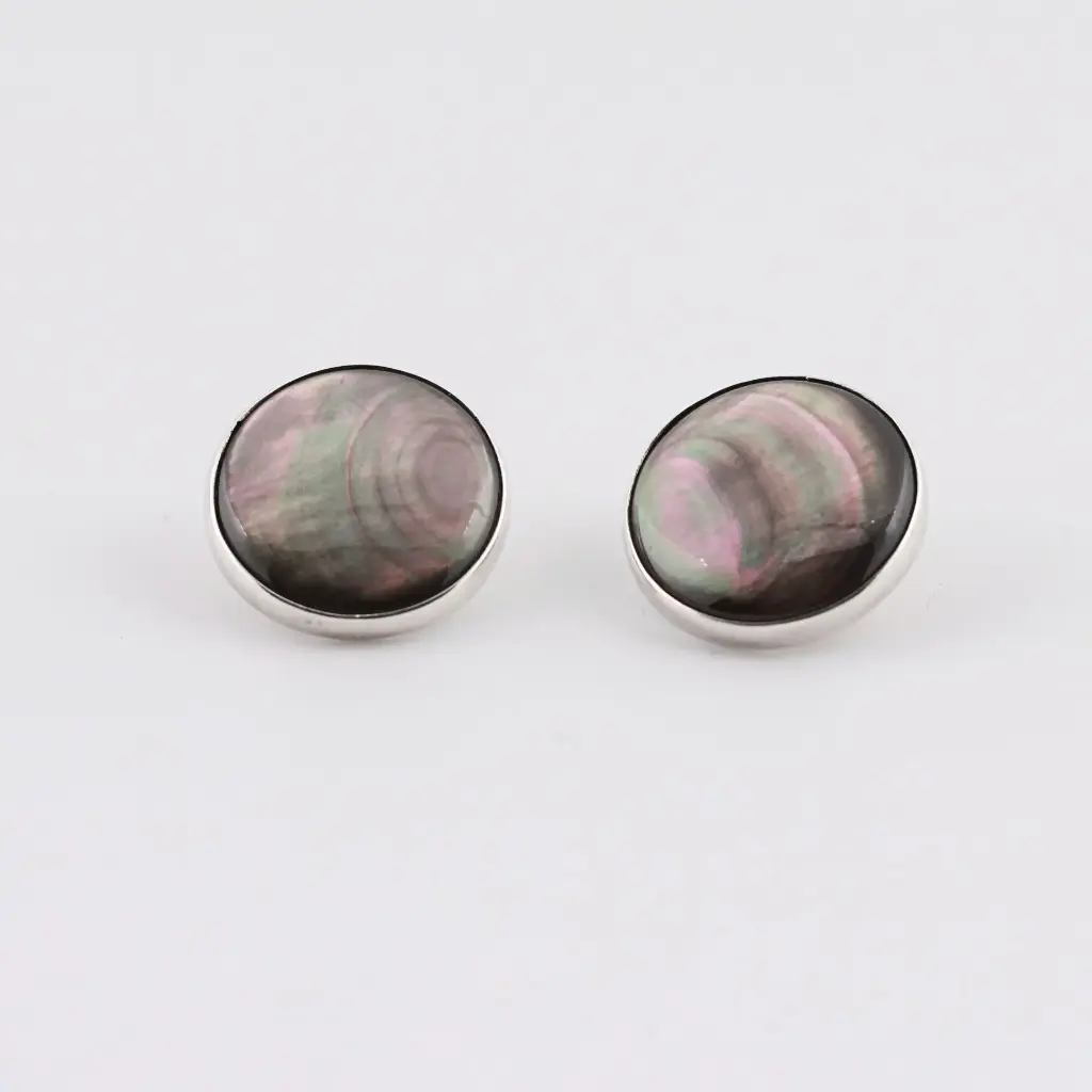 Aretes Piedra Circular Grandes
