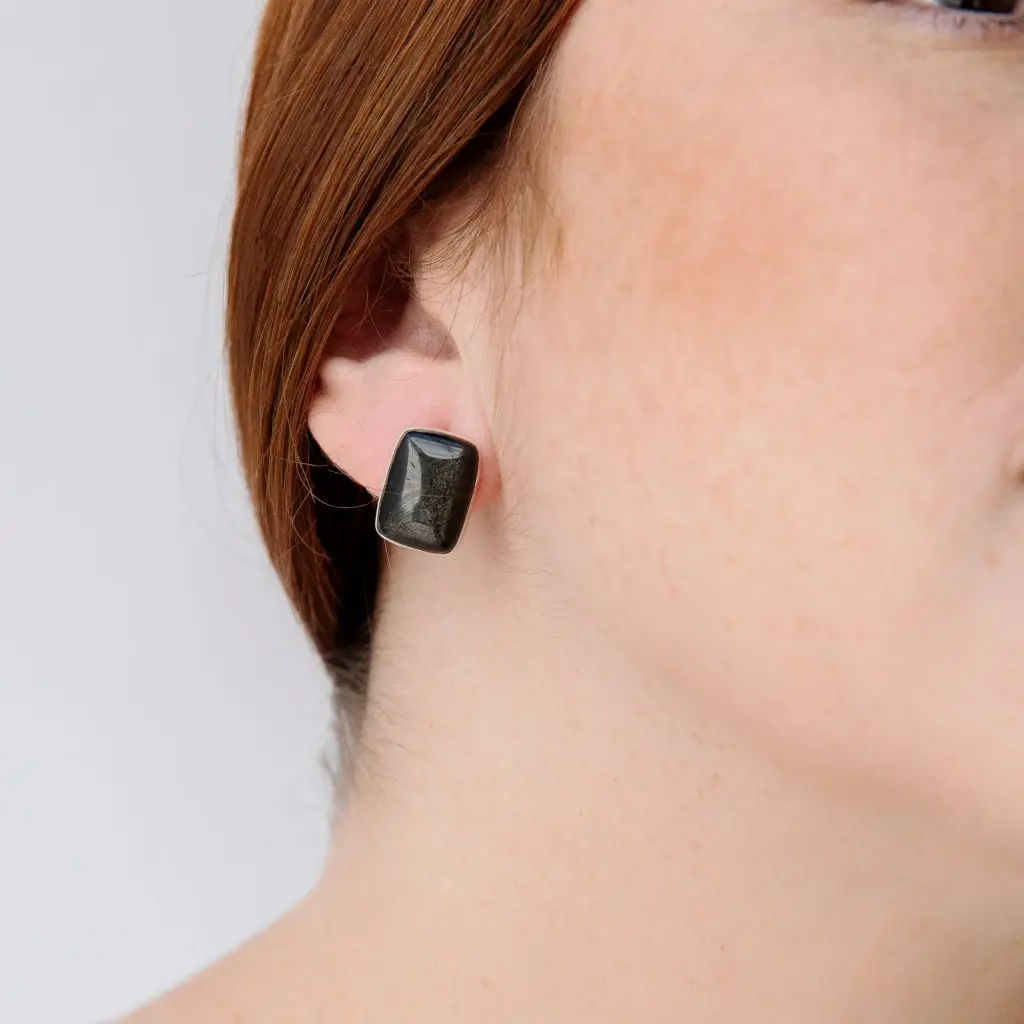 Aretes Piedra Rectangular Medianos