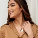 Anillo Banda Delgada Piedra Oval Mediana