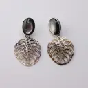 Aretes Concha Hoja Monstera