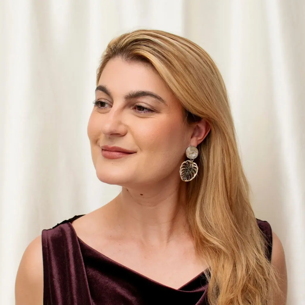 Aretes Concha Hoja Monstera