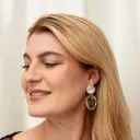 Aretes Concha Hoja Monstera
