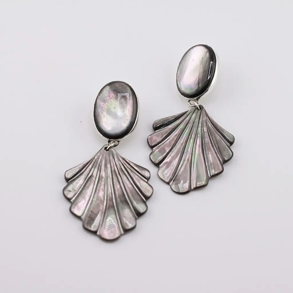 Aretes Concha Hoja Grande