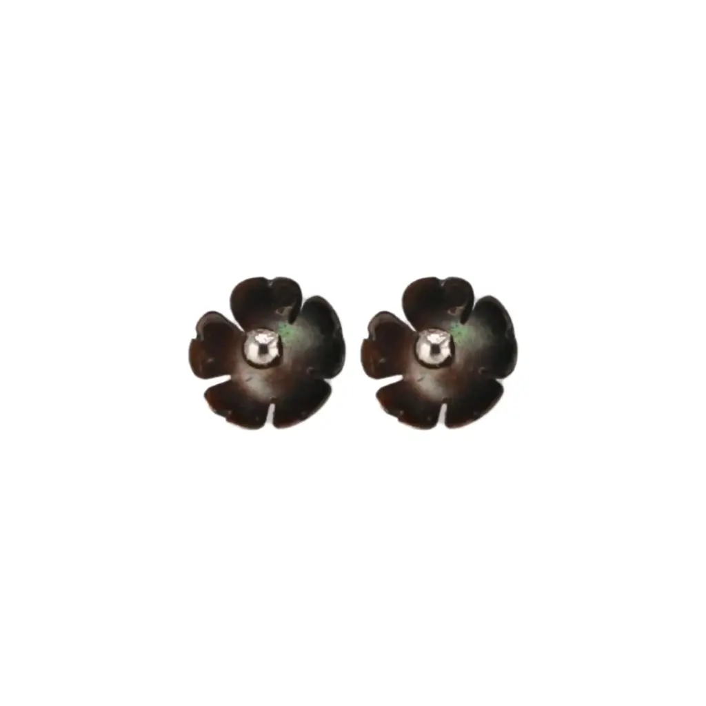 Aretes Concha Flor Mediana