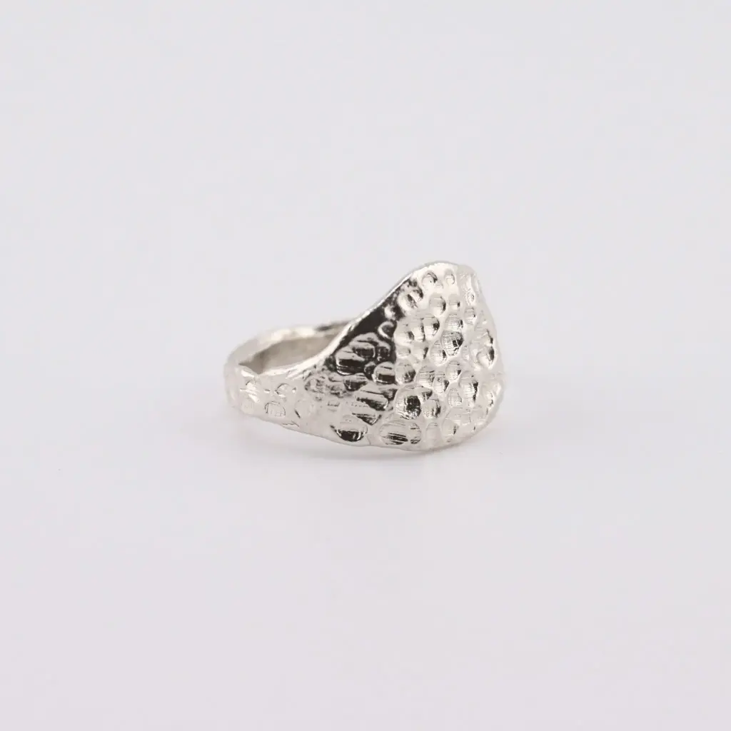 Anillo Coral Sello Grande