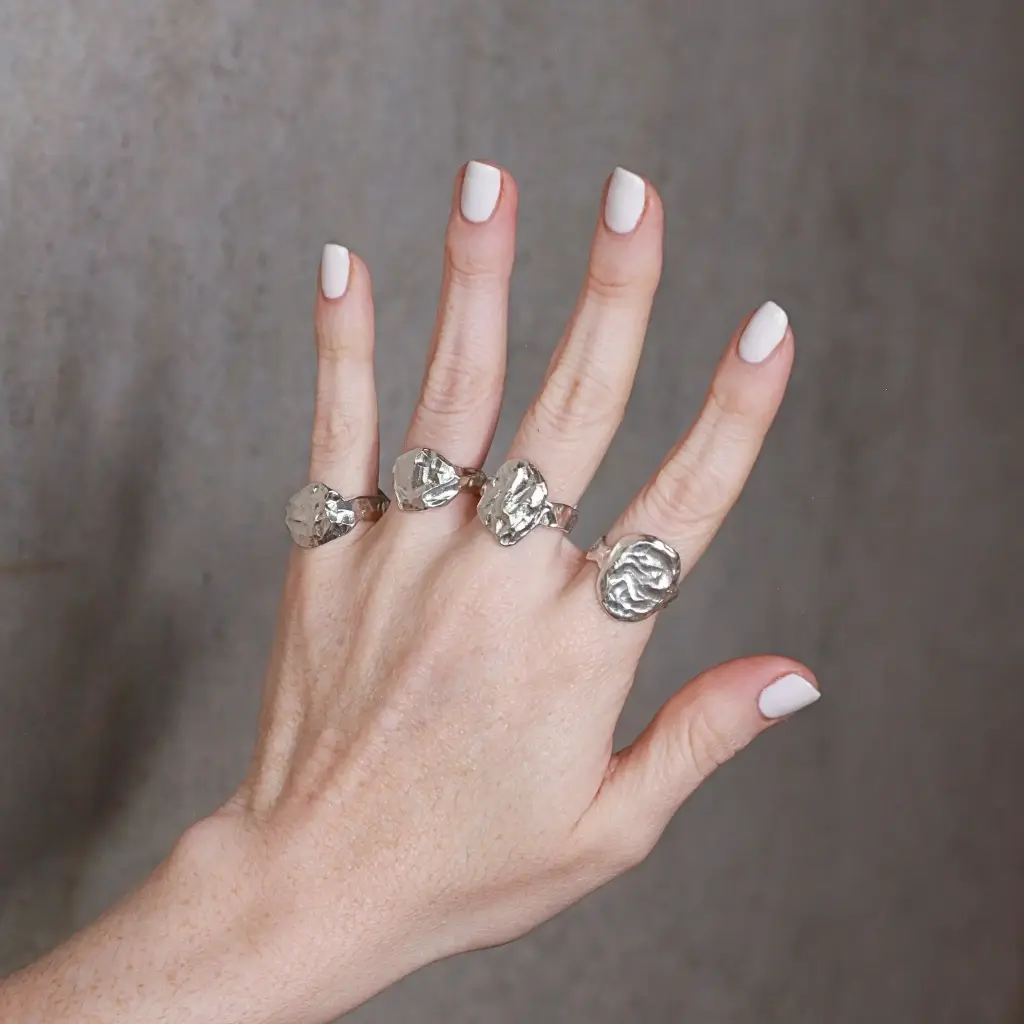 Anillo Granulado Sello Grande