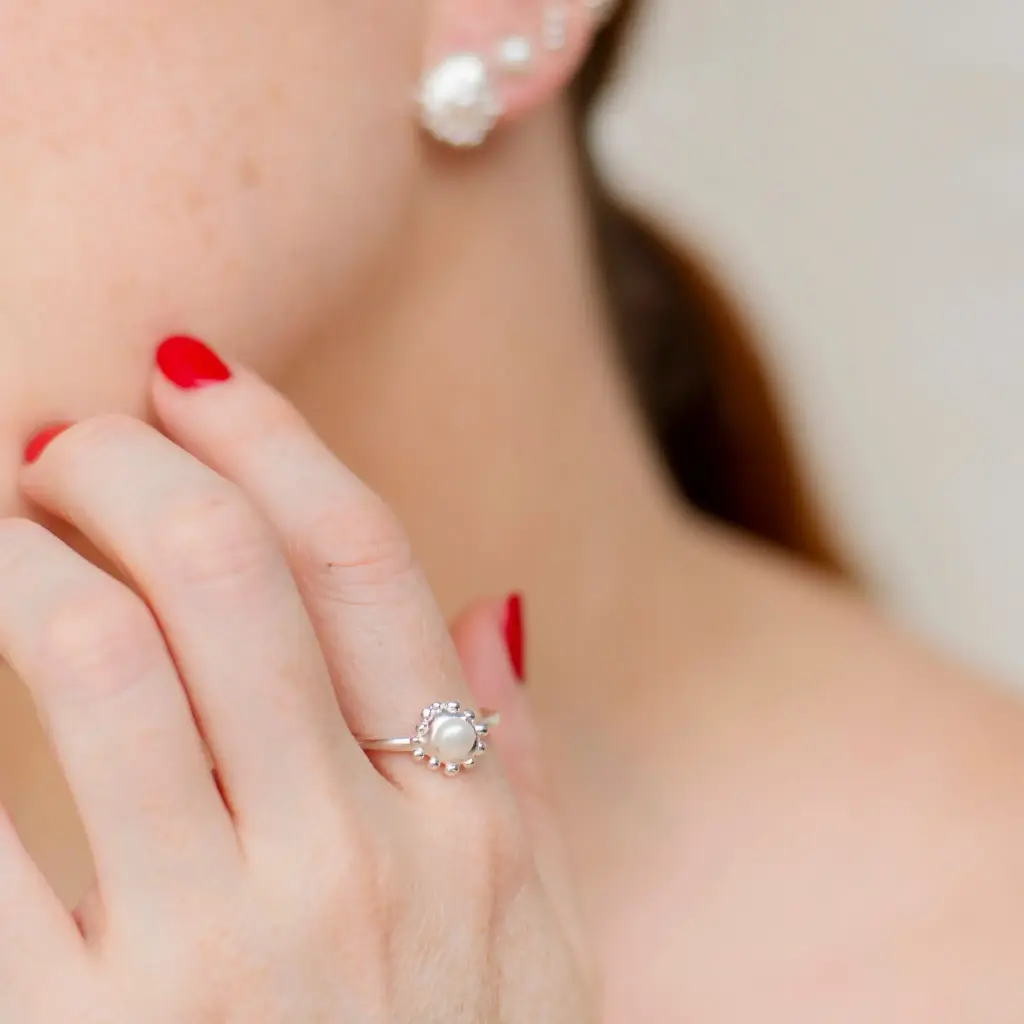 Anillo Sello Arrecife Pequeño Perla