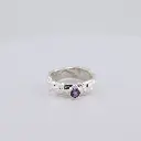 Anillo Coral Piedra Facetada