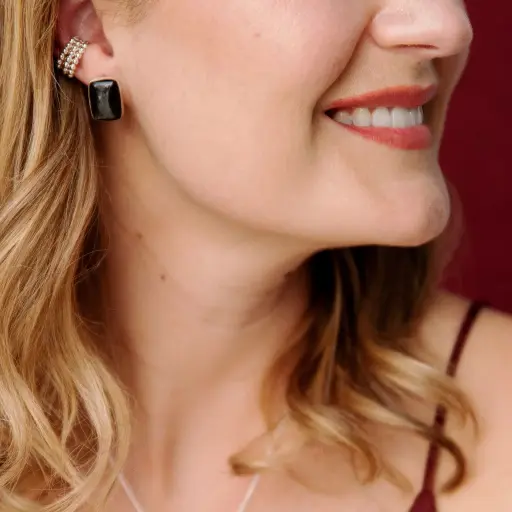 Aretes Piedra Rectangular Medianos