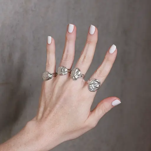 Anillo Granulado Sello Grande