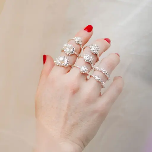 Anillo Granulado Sello Grande