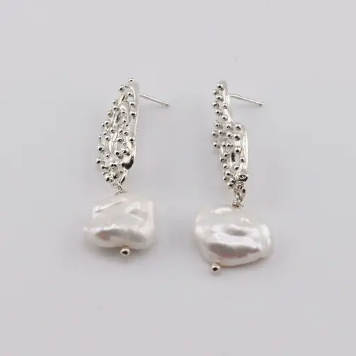 Aretes Arrecife Medianos Perla