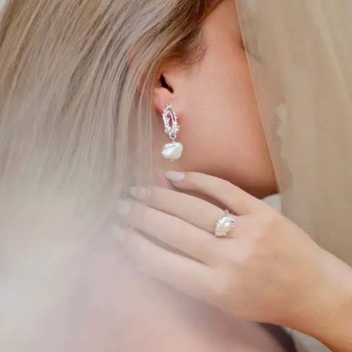 Aretes Arrecife Medianos Perla